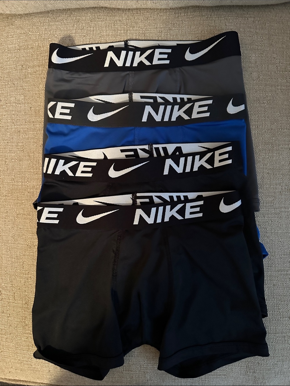 Nike Dri-fit kids Boxer Briefs Pack - Black, Blue, Gray